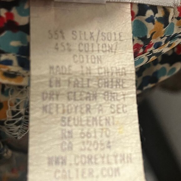 Anthropologie COREY LYNN CALTER Ditzy Floral Print Silk/Cotton Shorts Size 10 - Picture 9 of 9